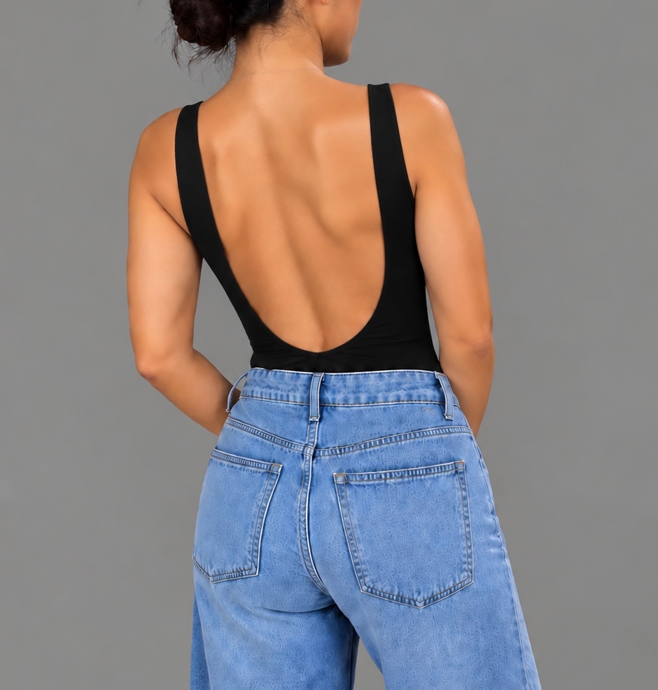 Body Espalda Descubierta Negro